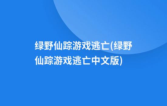 绿野仙踪游戏逃亡(绿野仙踪游戏逃亡中文版)